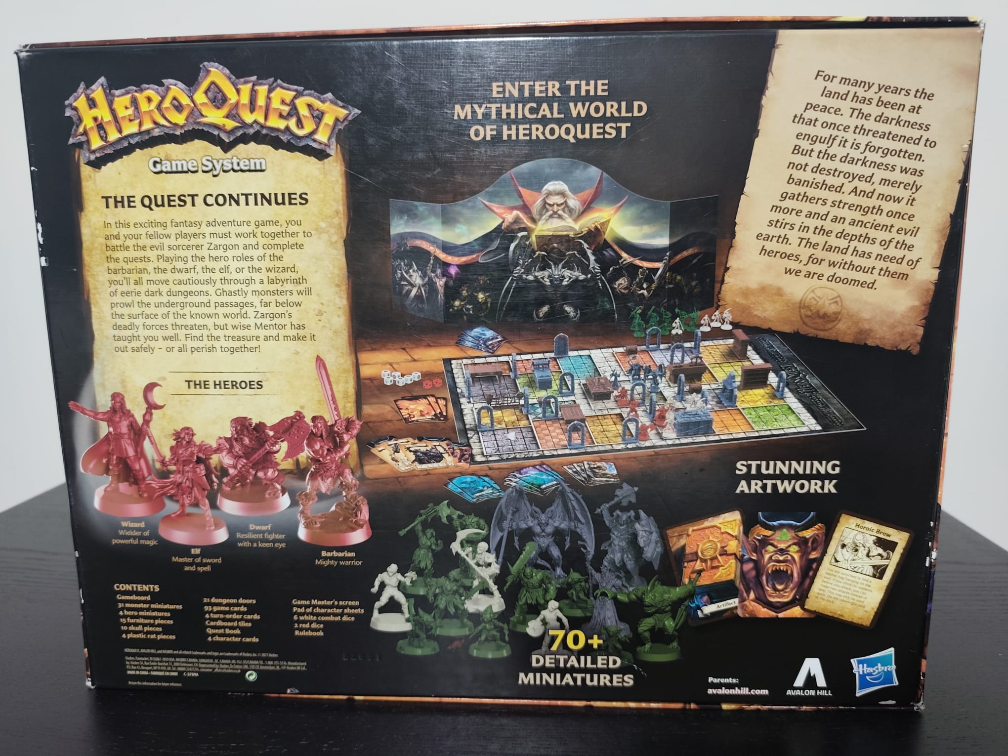 HeroQuest Board Game Back