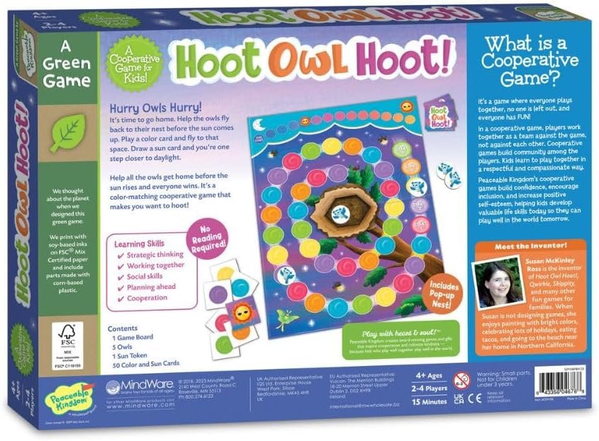 Hoot Owl Hoot Board Game Components