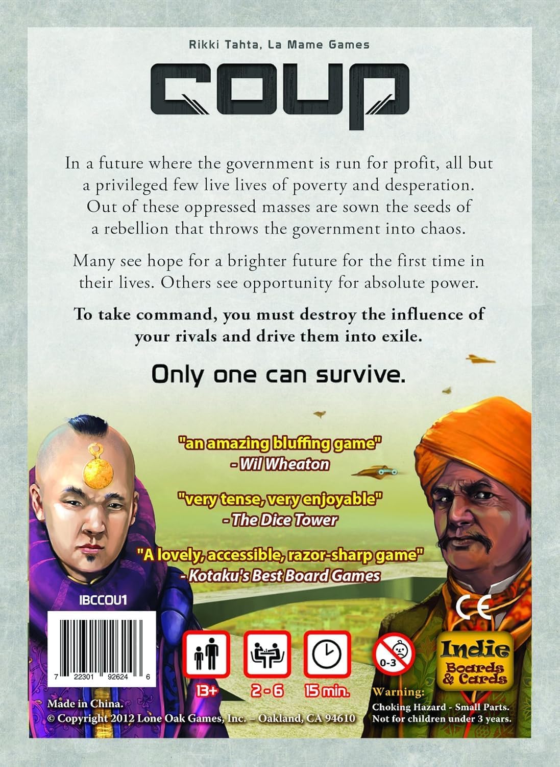 Coup Card Game cards