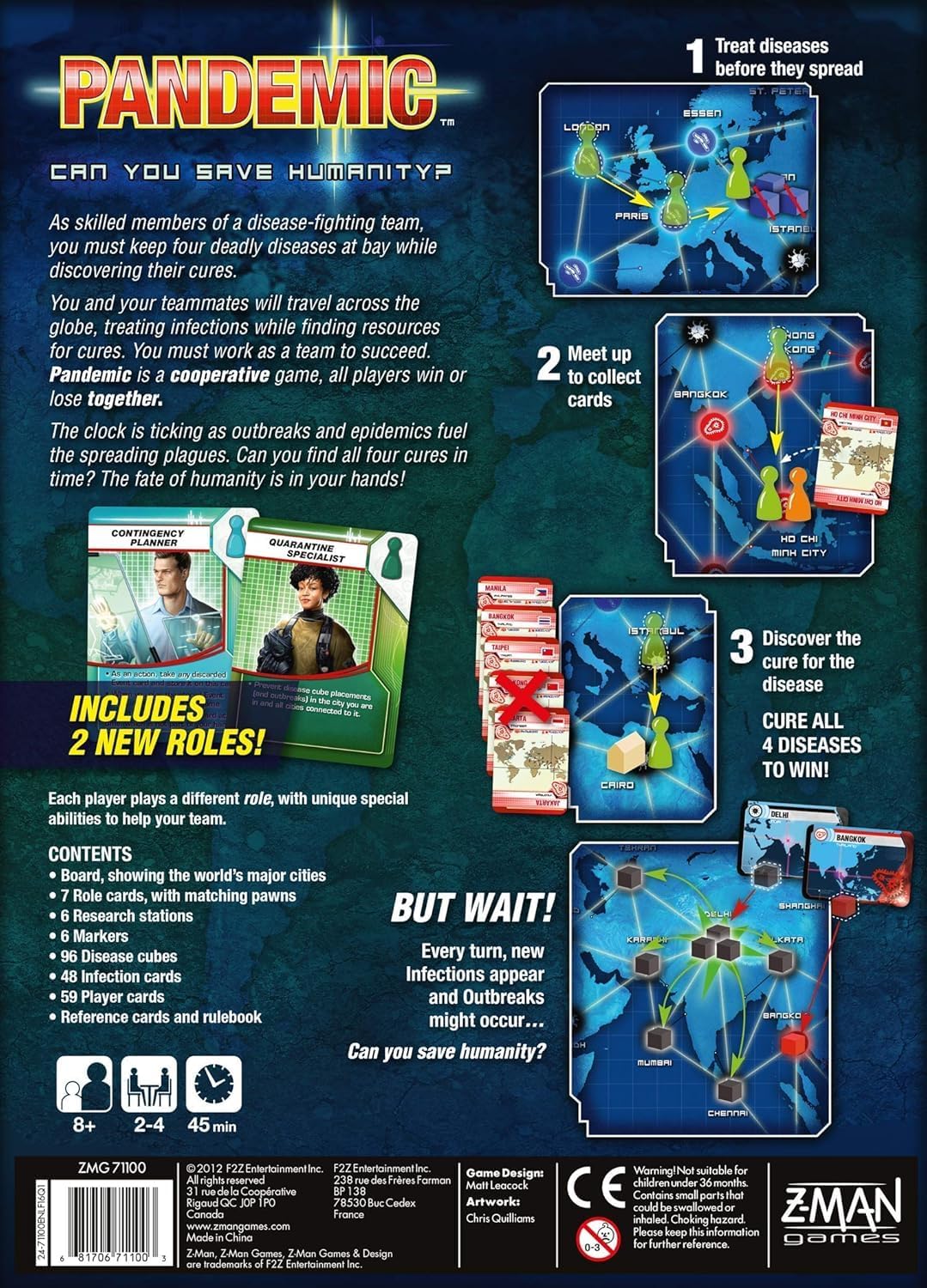 Pandemic Board Game Components